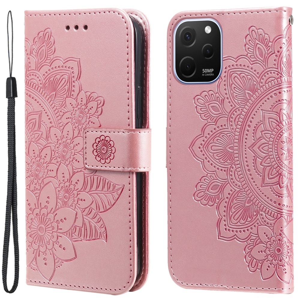 Mandala knížkové pouzdro na Huawei Nova Y61 - růžové