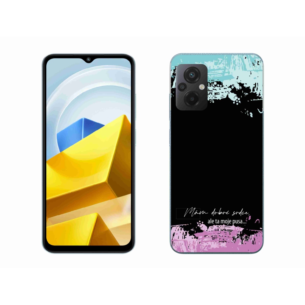 Gelový kryt mmCase na Xiaomi Poco M5 4G - vtipný text 3 černé pozadí