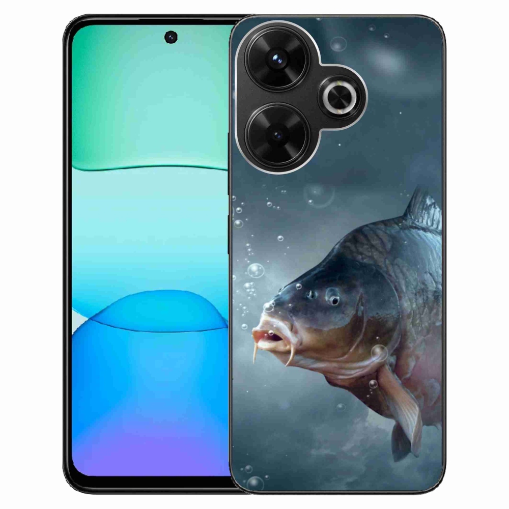 Gelový kryt mmCase na Xiaomi Redmi 13 4G/Poco M6 4G - kapr a bublinky