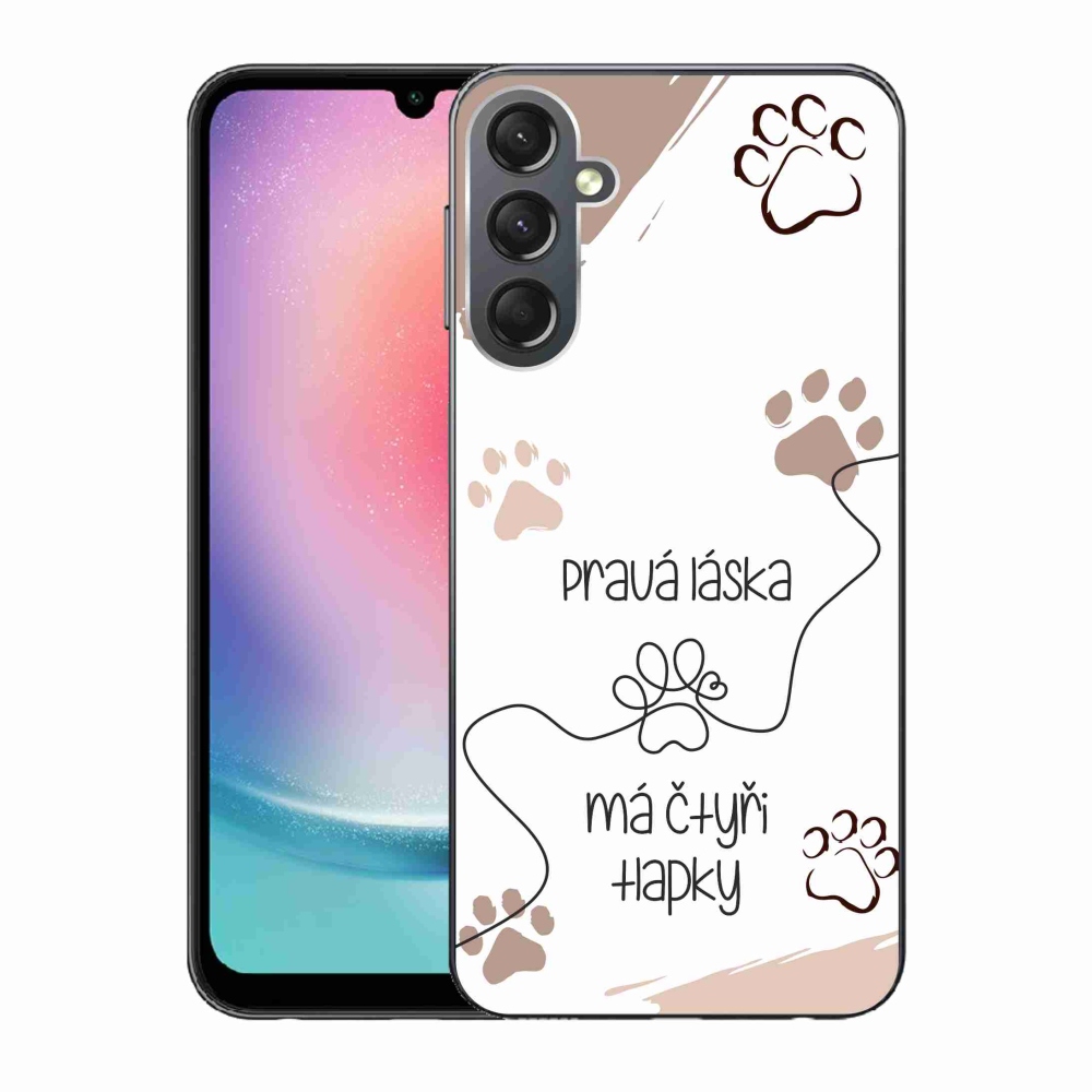 Gelový kryt mmCase na Samsung Galaxy A24 - psí motiv 1 bílé pozadí