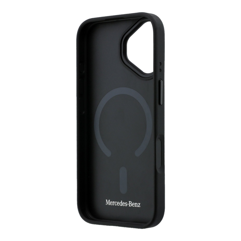 Mercedes PU Leather 3D MagSafe Zadní Kryt pro iPhone 17 Black