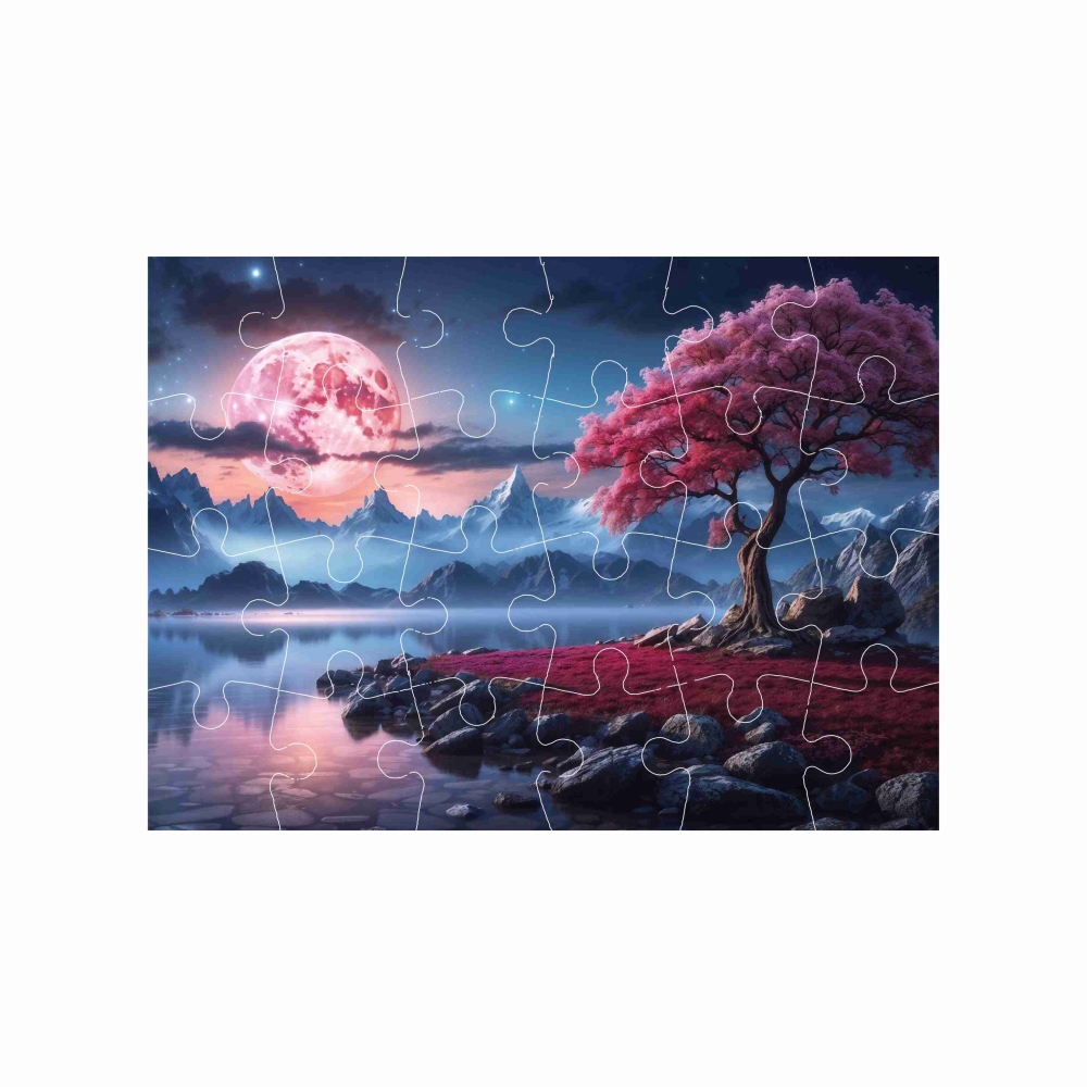 Puzzle 18x13cm (24 dílků) s obrázkem - fantasy krajina