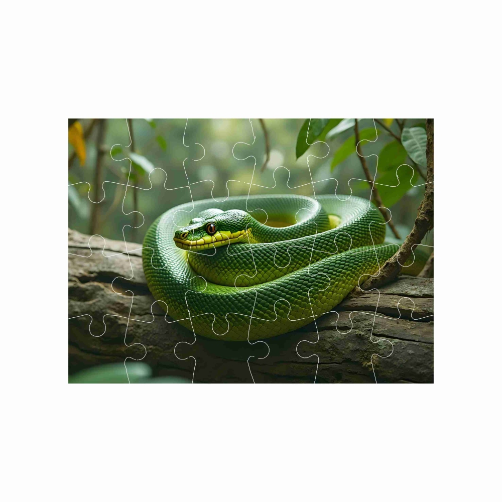 Puzzle 18x13cm (24 dílků) s obrázkem - had