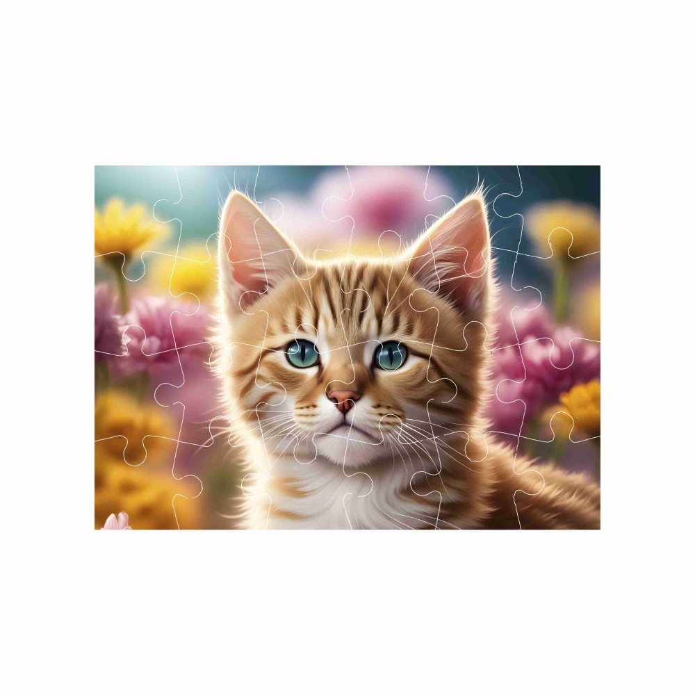 Puzzle 18x13cm (24 dílků) s obrázkem - kotě