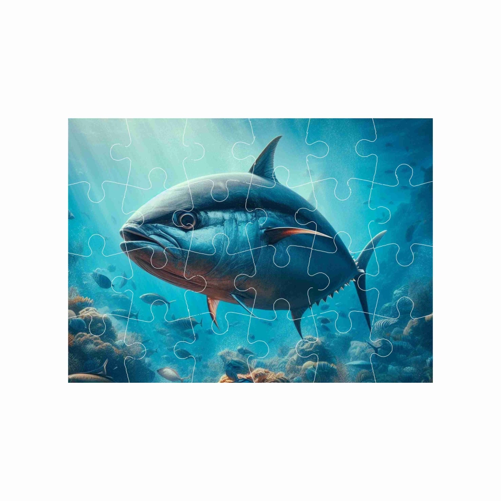 Puzzle 18x13cm (24 dílků) s obrázkem - tuňák