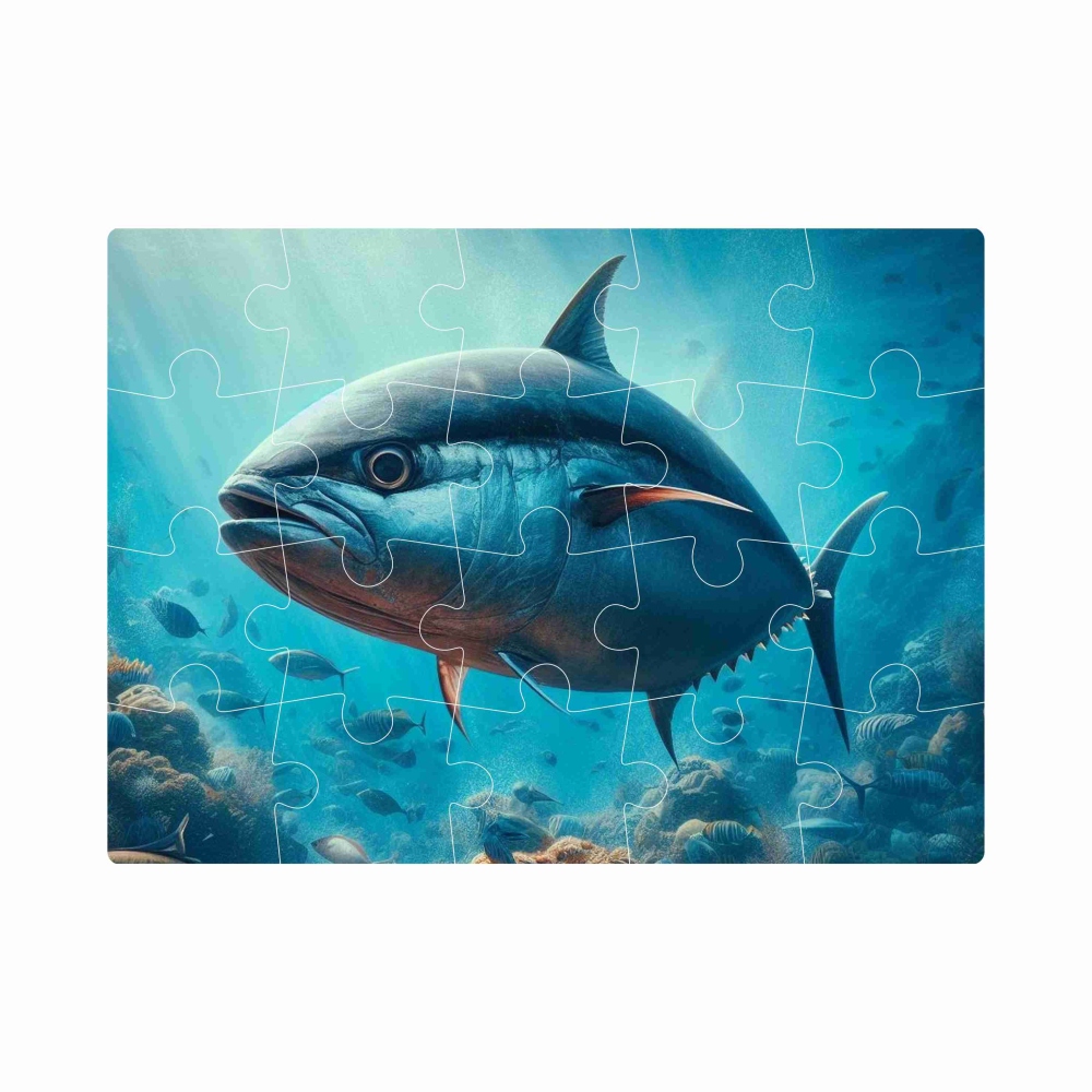 Puzzle 20x15cm (20 dílků) s obrázkem - tuňák
