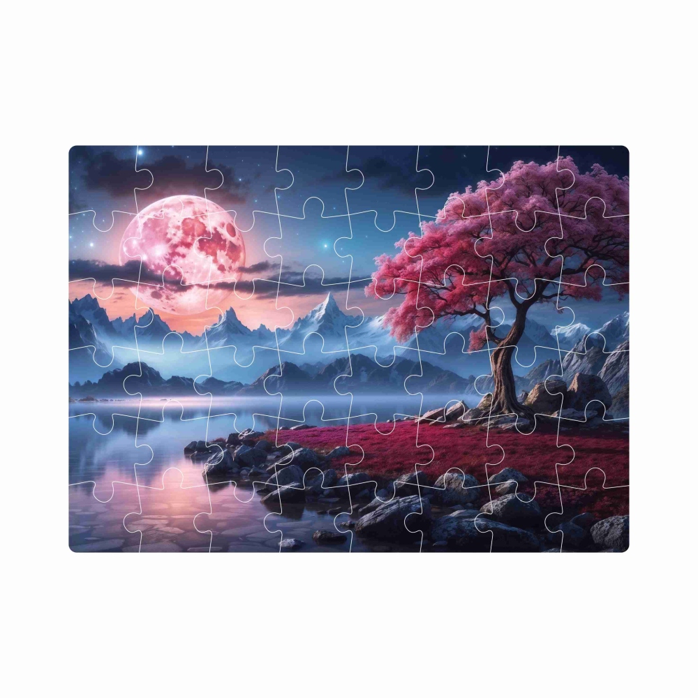Puzzle 20x15cm (40 dílků) s obrázkem - fantasy krajina