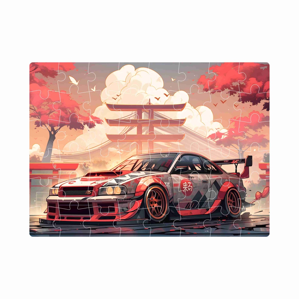 Puzzle 20x15cm (40 dílků) s obrázkem - japonské sportovní auto