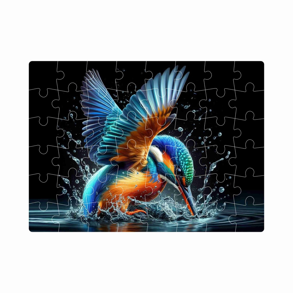Puzzle 20x15cm (40 dílků) s obrázkem - ledňáček
