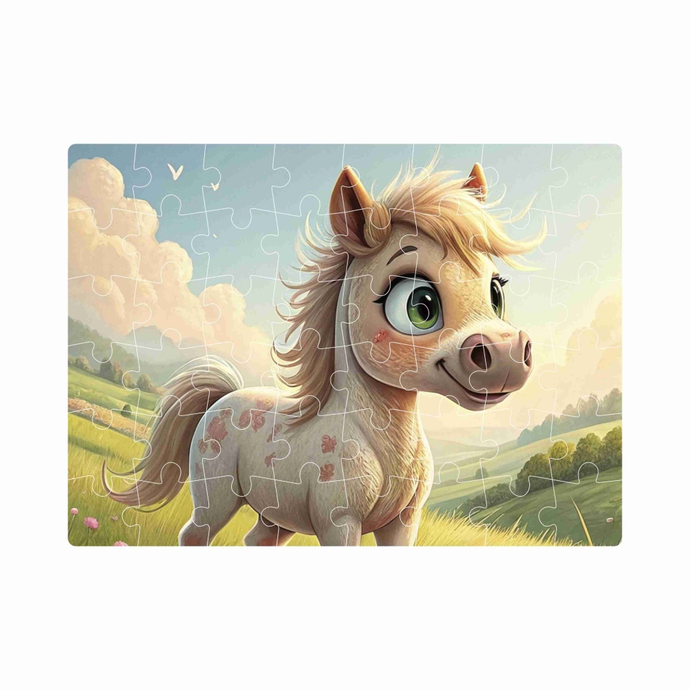 Puzzle 20x15cm (40 dílků) s obrázkem - roztomilý poník