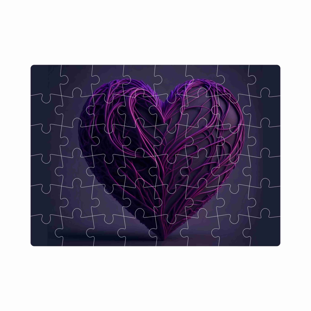 Puzzle 20x15cm (40 dílků) s obrázkem - srdce