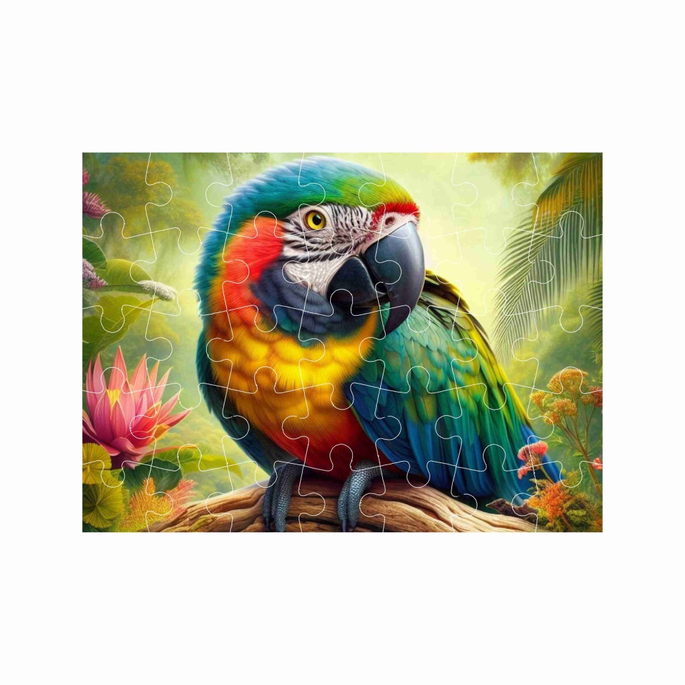 Puzzle 27x19,5cm (35 dílků) s obrázkem - papoušek