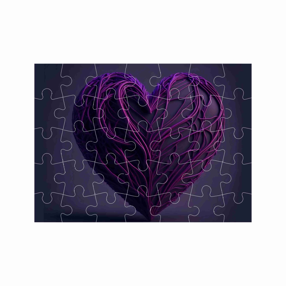 Puzzle 27x19,5cm (35 dílků) s obrázkem - srdce