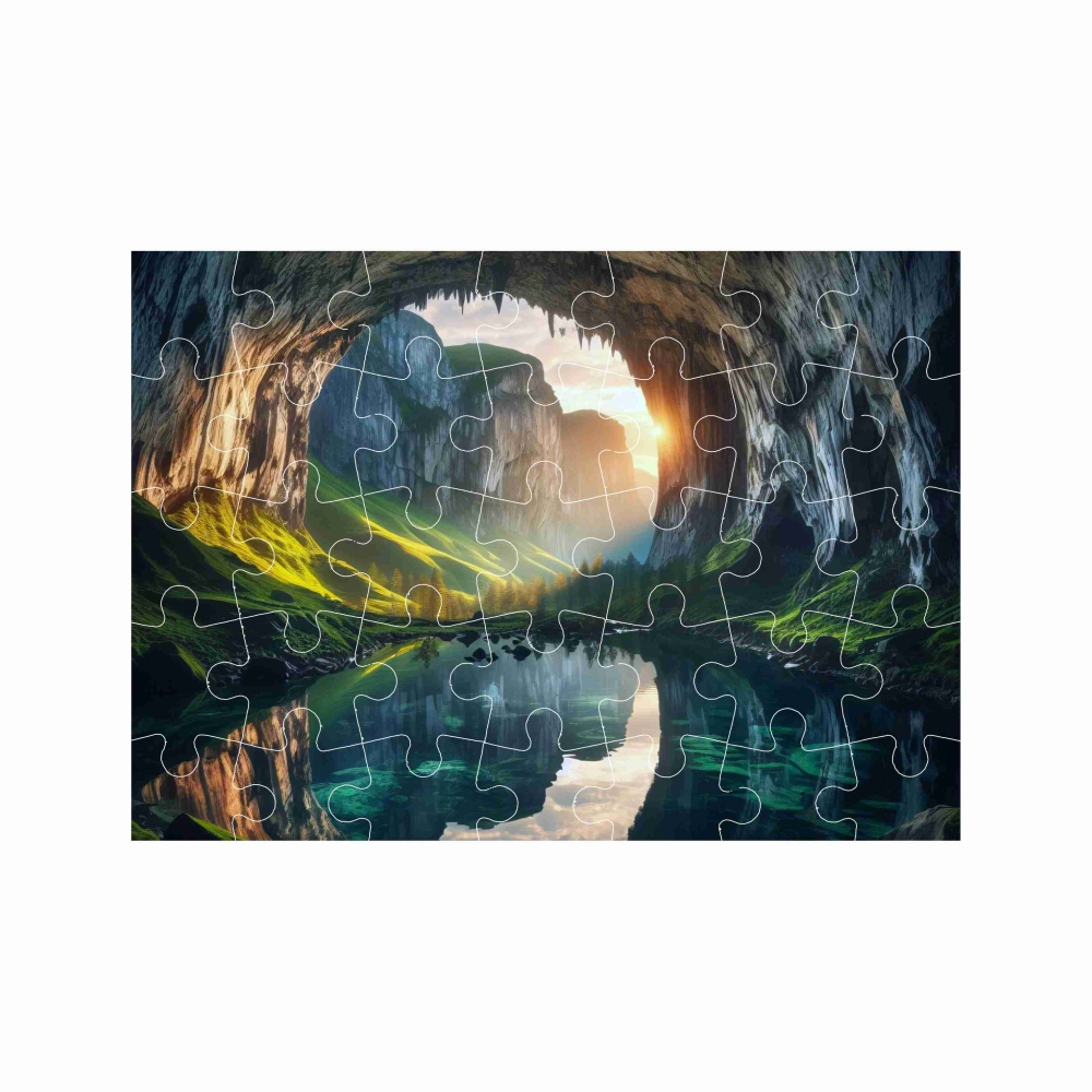 Puzzle 27x19,5cm (35 dílků) s obrázkem - tichá jeskyně