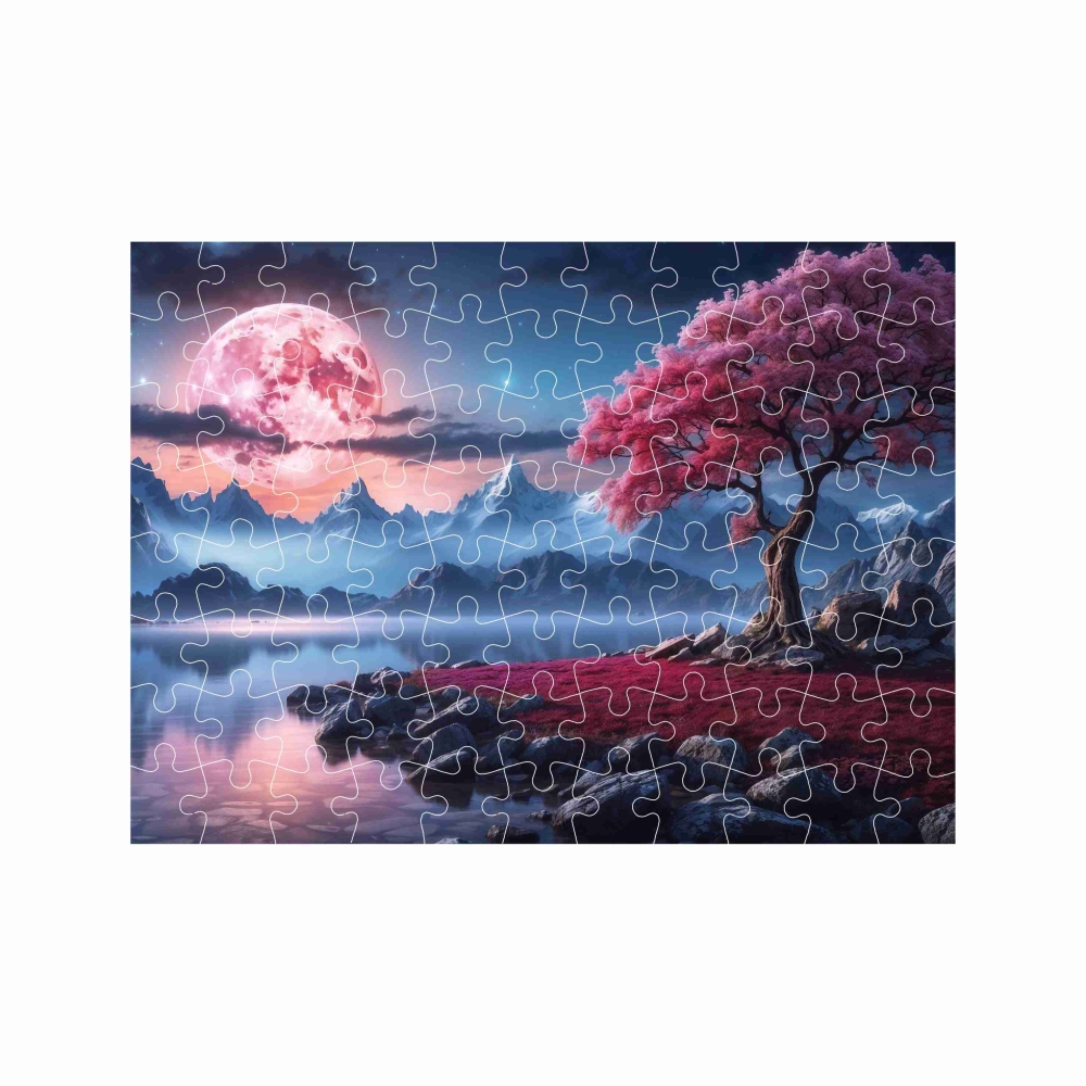 Puzzle 27x19,5cm (88 dílků) s obrázkem - fantasy krajina