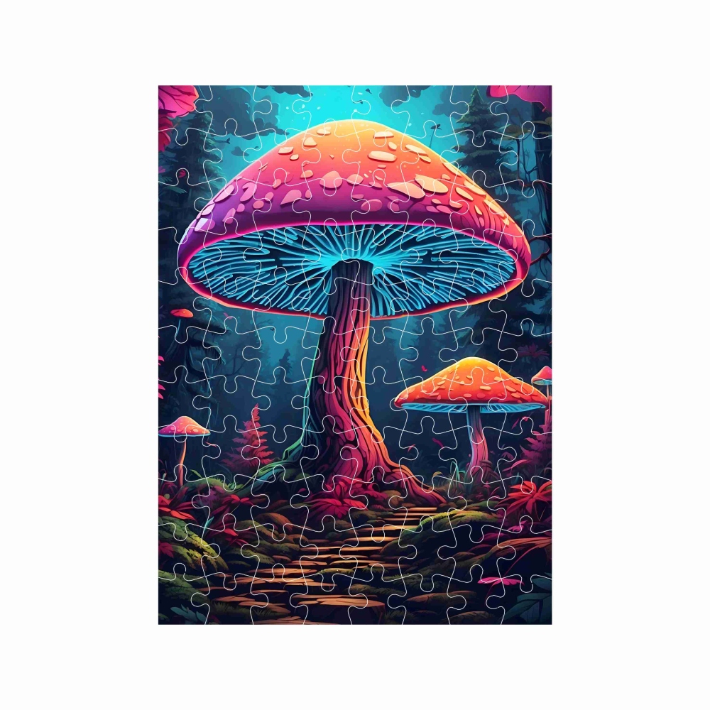 Puzzle 27x19,5cm (88 dílků) s obrázkem - houby