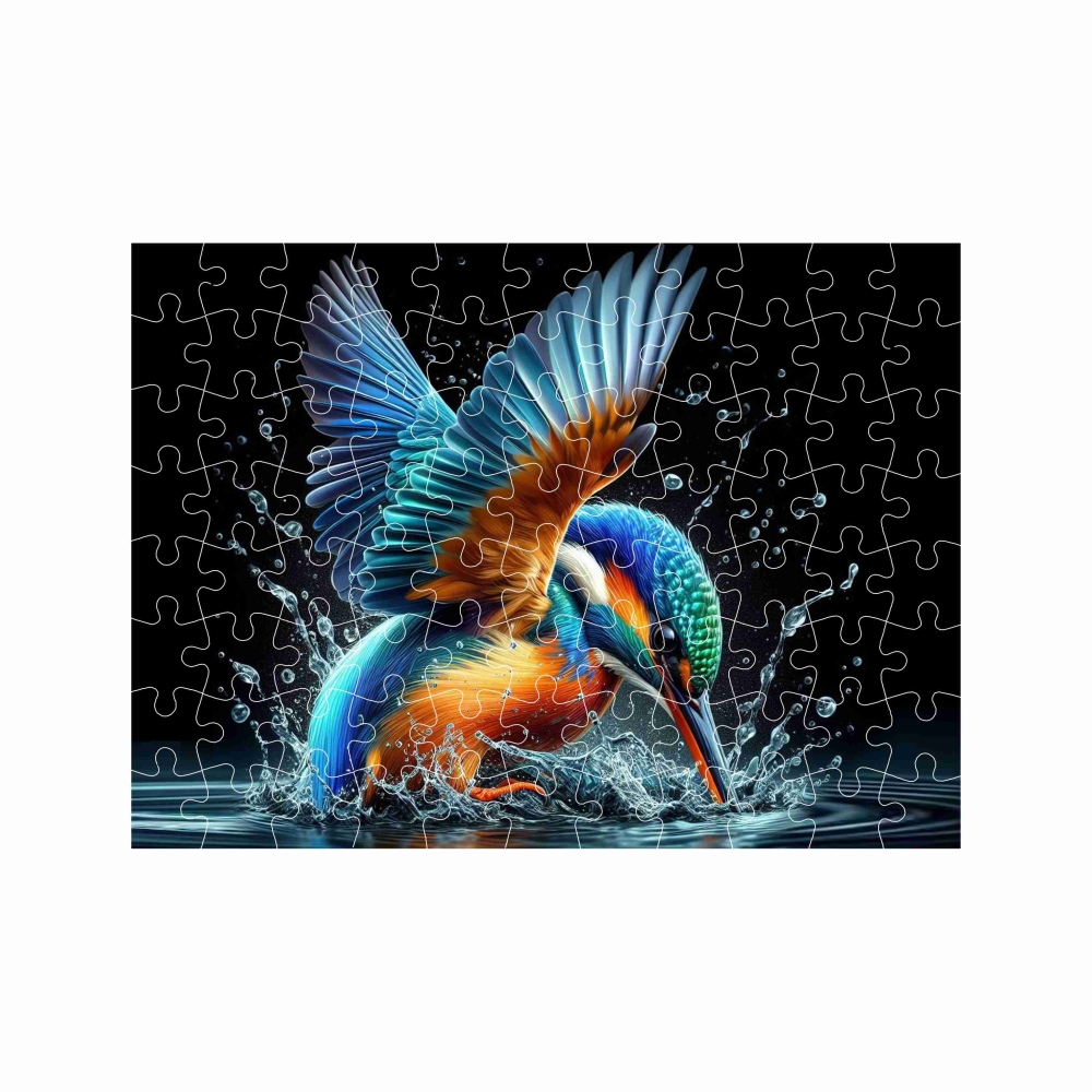 Puzzle 27x19,5cm (88 dílků) s obrázkem - ledňáček