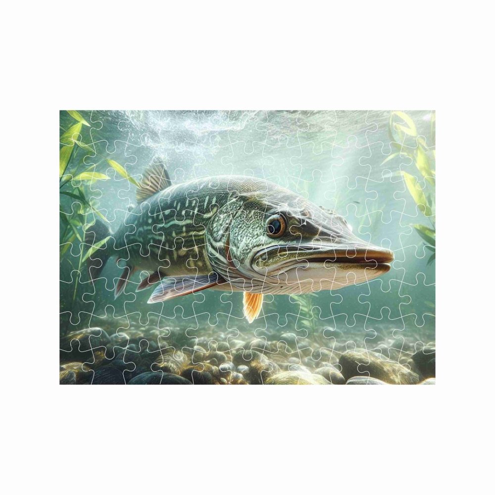 Puzzle 27x19,5cm (88 dílků) s obrázkem - štika