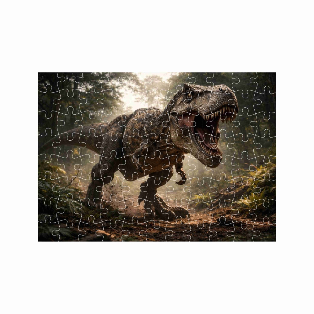 Puzzle 27x19,5cm (88 dílků) s obrázkem - tyranosaurus rex