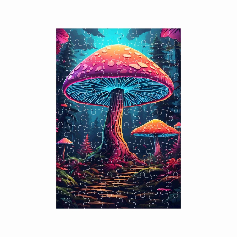 Puzzle A4 29x20cm (120 dílků) s obrázkem - houby
