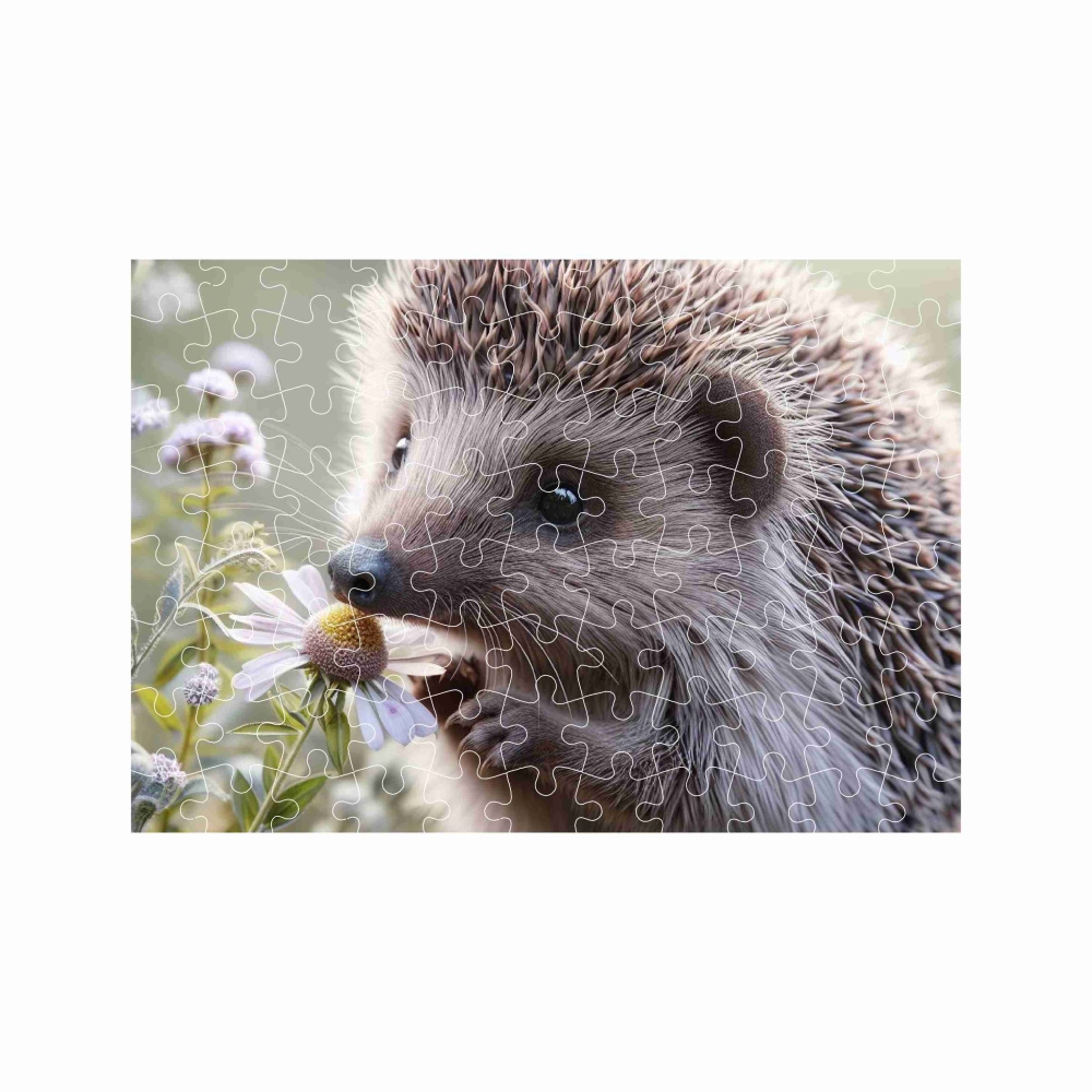 Puzzle A4 29x20cm (120 dílků) s obrázkem - ježek