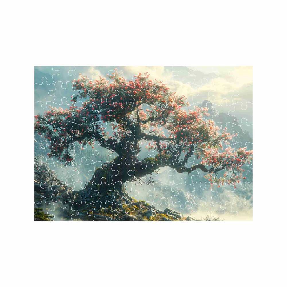 Puzzle A4 29x20cm (120 dílků) s obrázkem - kvetoucí třešeň