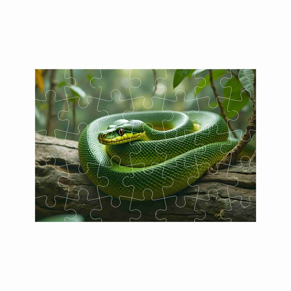 Puzzle A4 29x20cm (40 dílků) s obrázkem - had