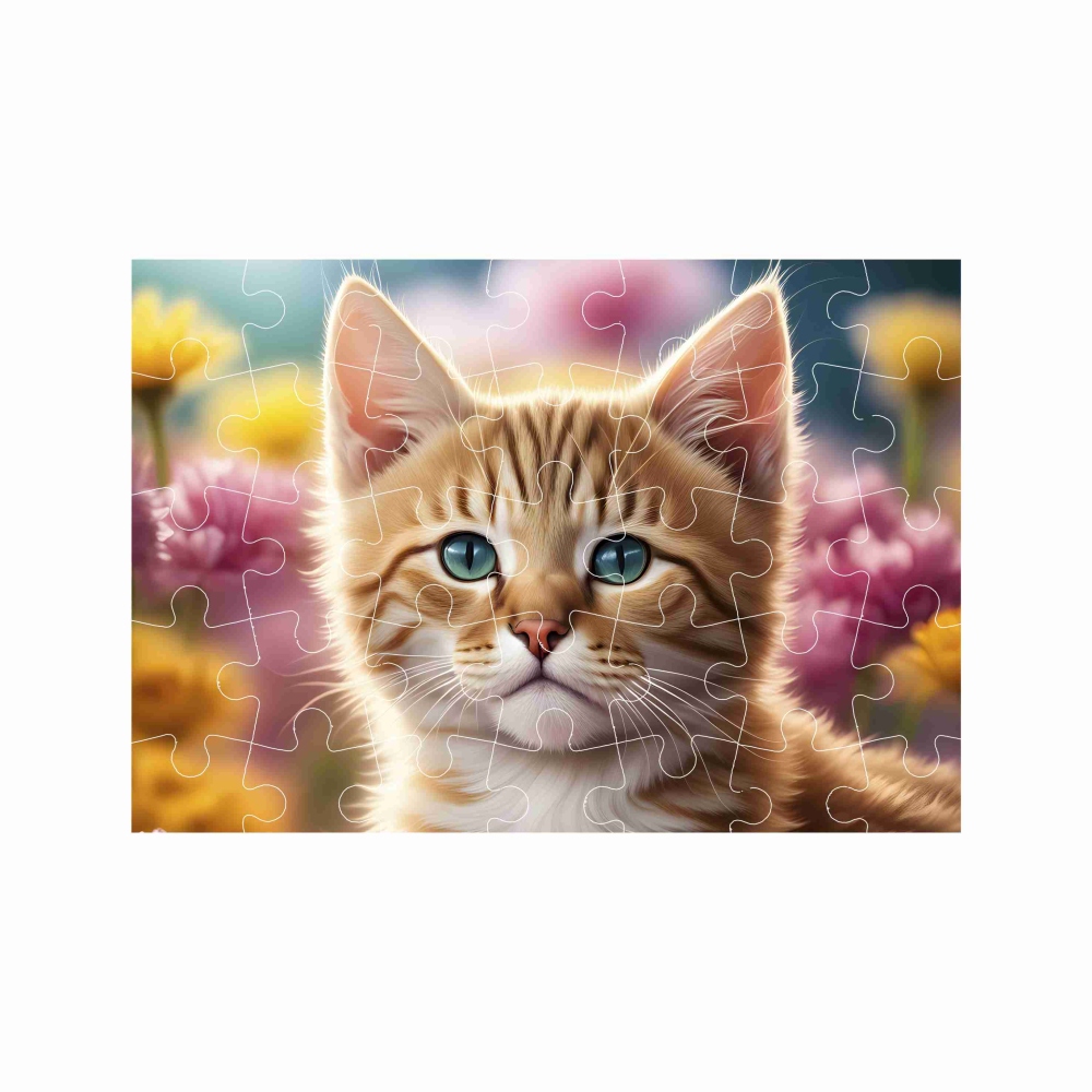 Puzzle A4 29x20cm (40 dílků) s obrázkem - kotě