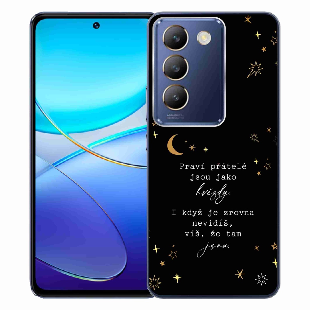 Gelový kryt mmCase na Vivo V40 SE 4G/5G - citát 6 černé pozadí
