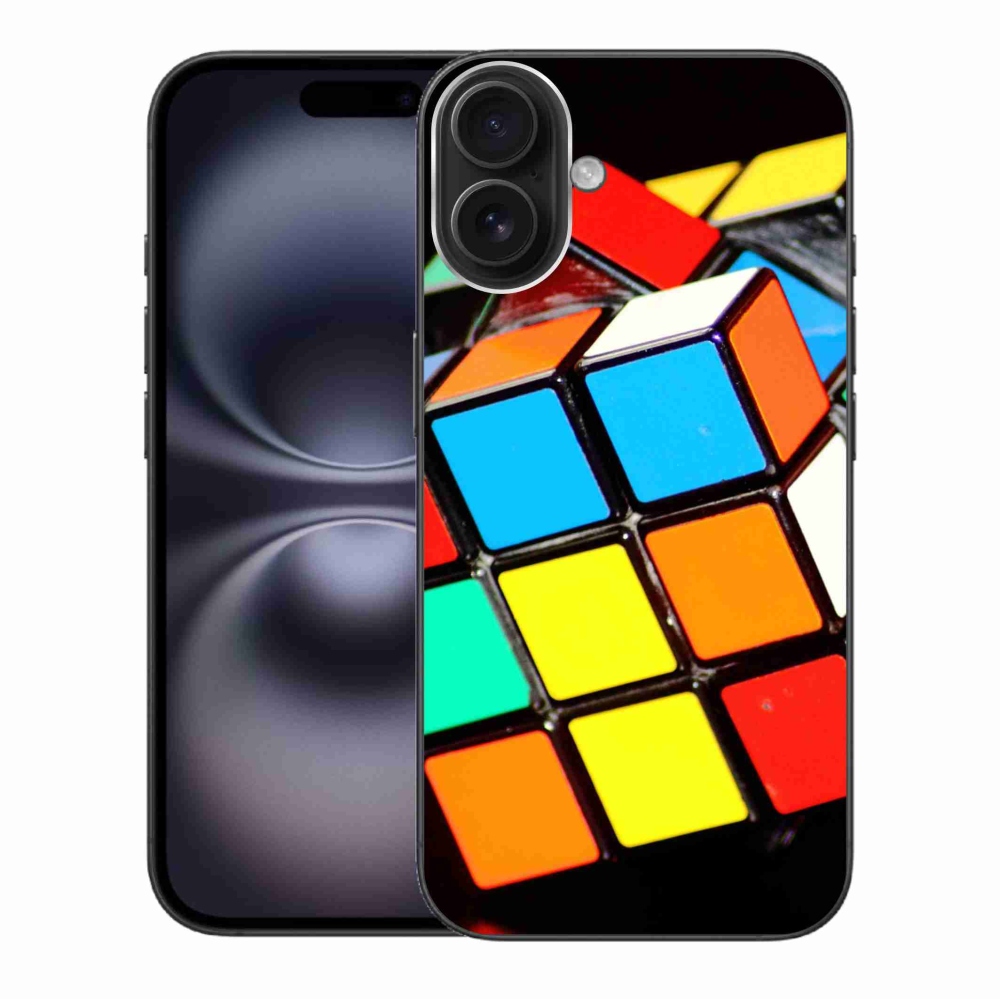 Gelový obal mmCase na iPhone 16 Plus - rubikova kostka