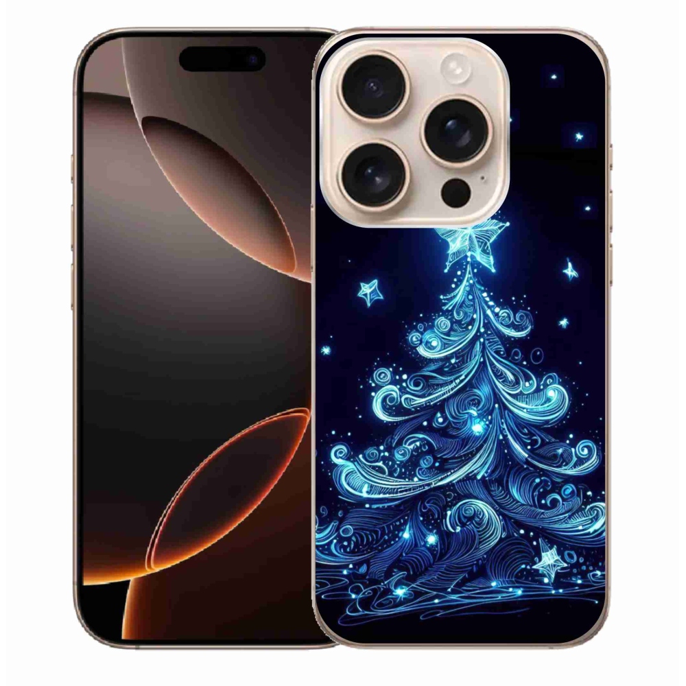 Gelový kryt mmCase na iPhone 16 Pro Max - neonový vánoční stromek 4