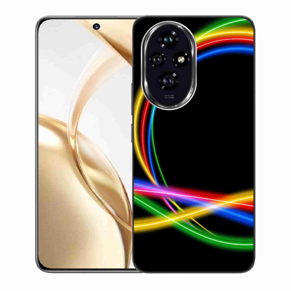 Gelový obal mmCase na Honor 200 5G - neonové kruhy