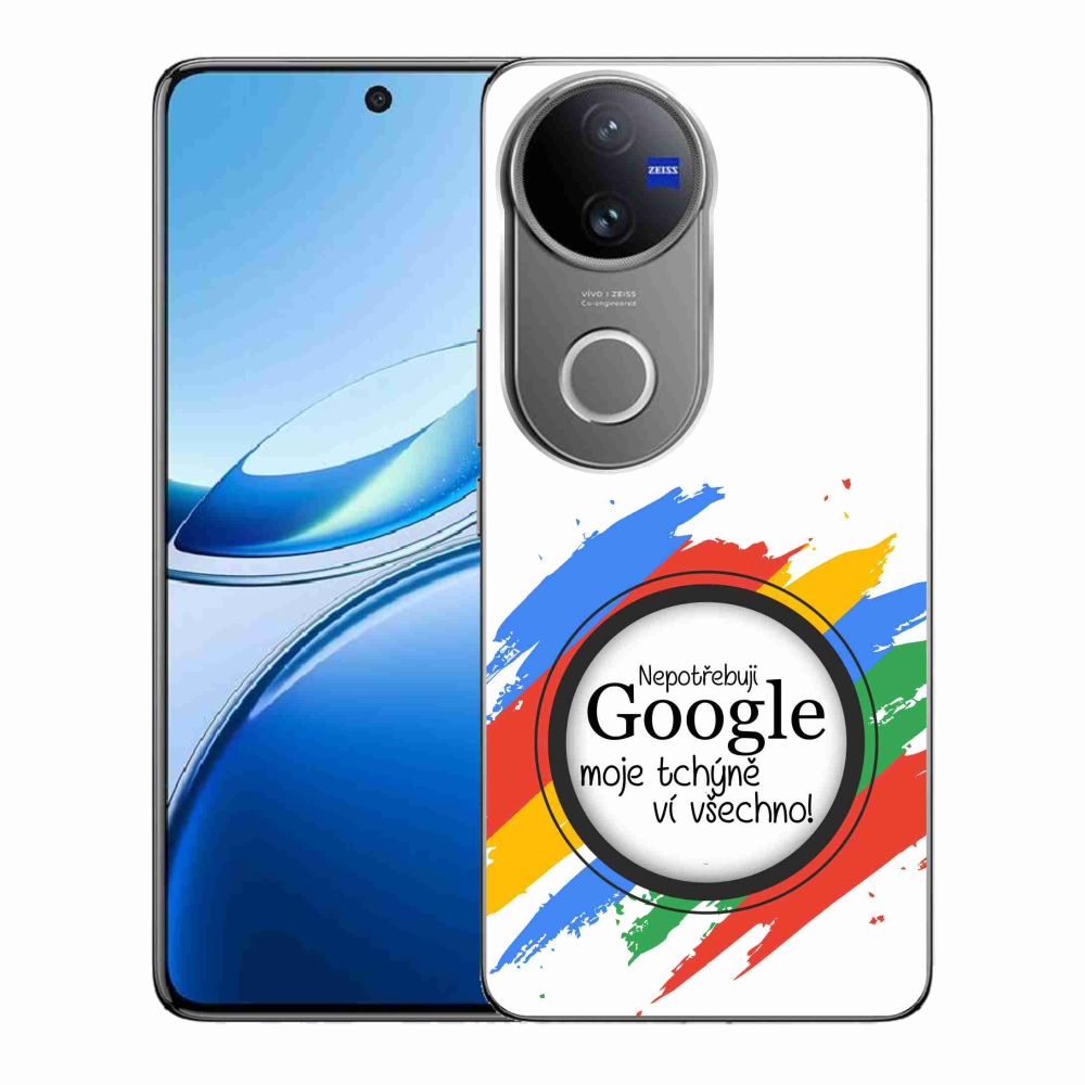Gelový kryt mmCase na Vivo V50 5G - tchýně ví všechno bílé pozadí