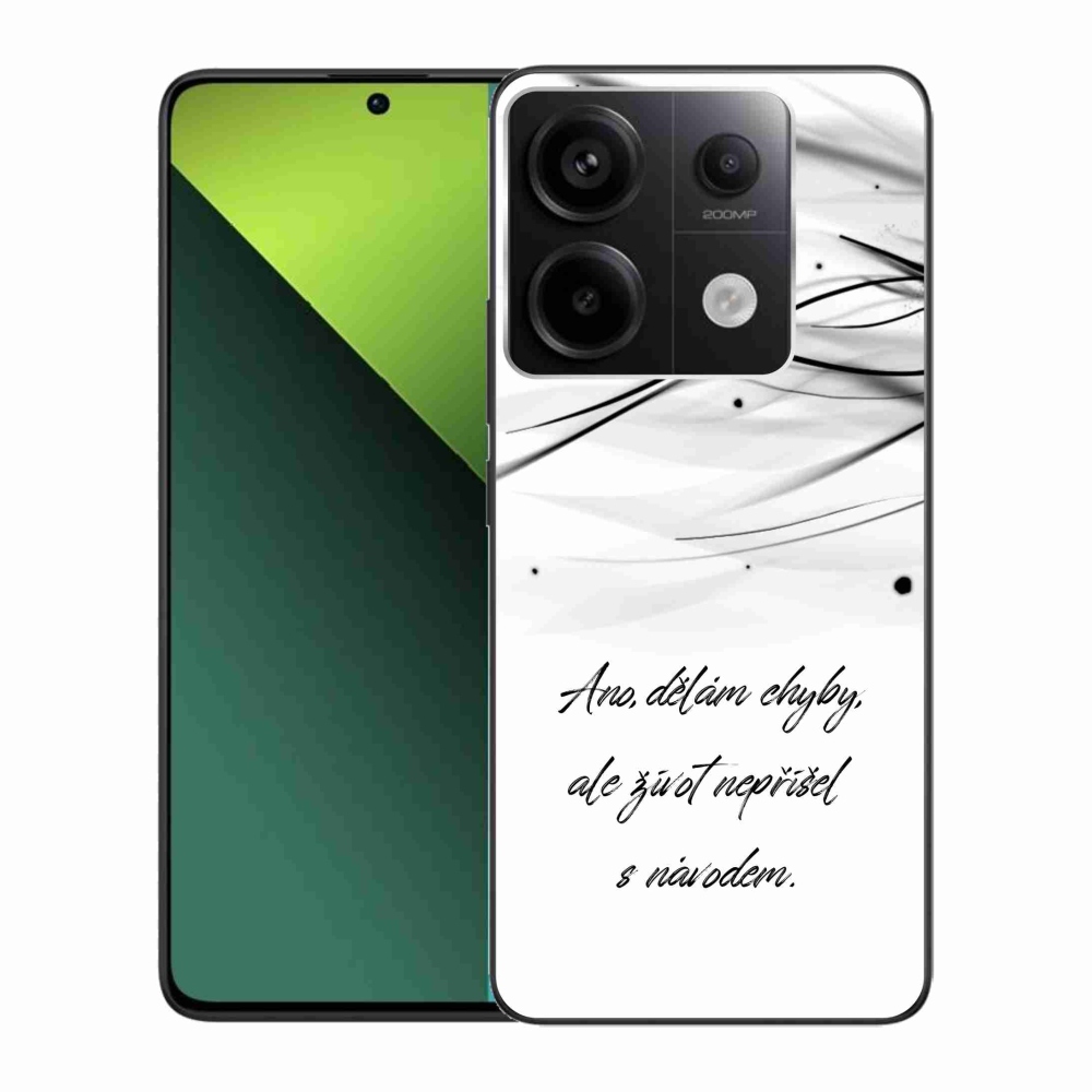 Gelový kryt mmCase na Xiaomi Redmi Note 13 Pro 5G/Poco X6 5G - citát bílé pozadí