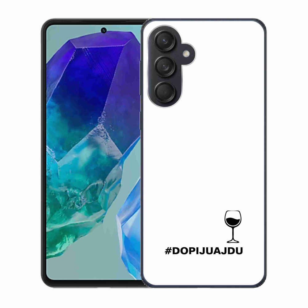 Gelový kryt mmCase na Samsung Galaxy M55 5G - vinný motiv bílé pozadí