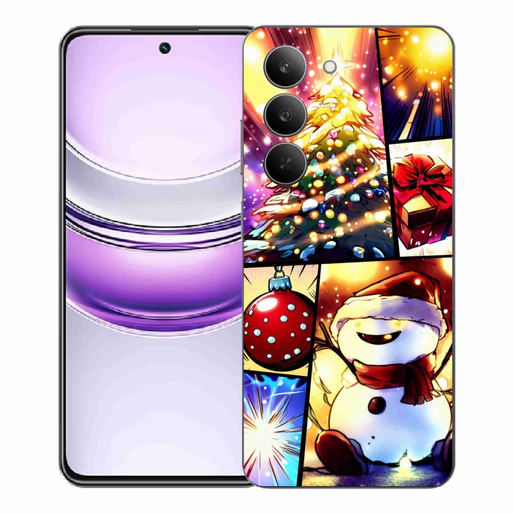 Gelový kryt mmCase na Realme 14x 5G - vánoční motivy 1