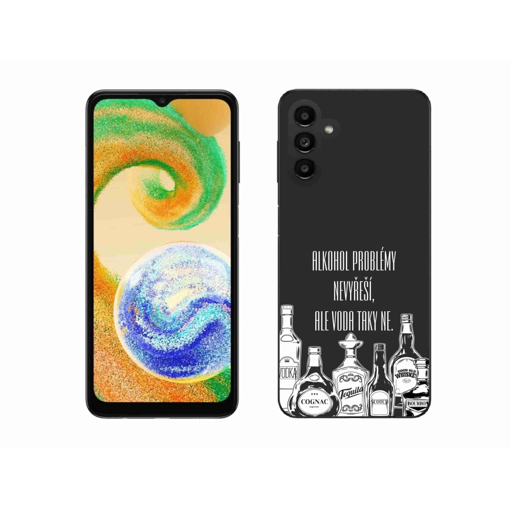 Gelový kryt mmCase na Samsung Galaxy A04s (164.7x76.7x9.1mm) - vtipný text černé pozadí