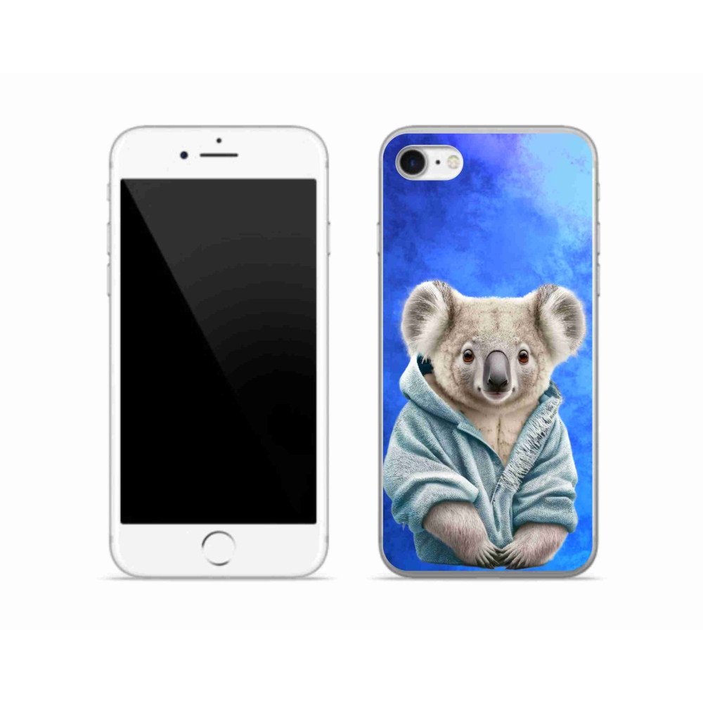 Gelový kryt mmCase na iPhone SE (2020) - koala ve svetru