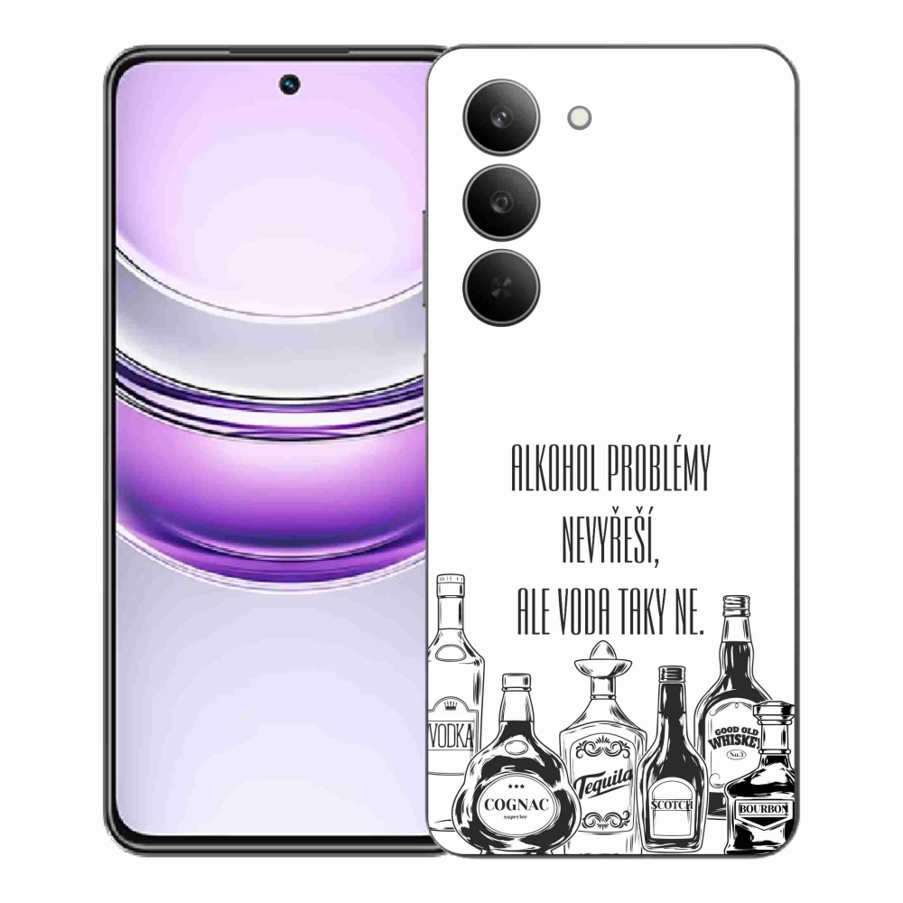 Gelový kryt mmCase na Realme 14x 5G - vtipný text bílé pozadí
