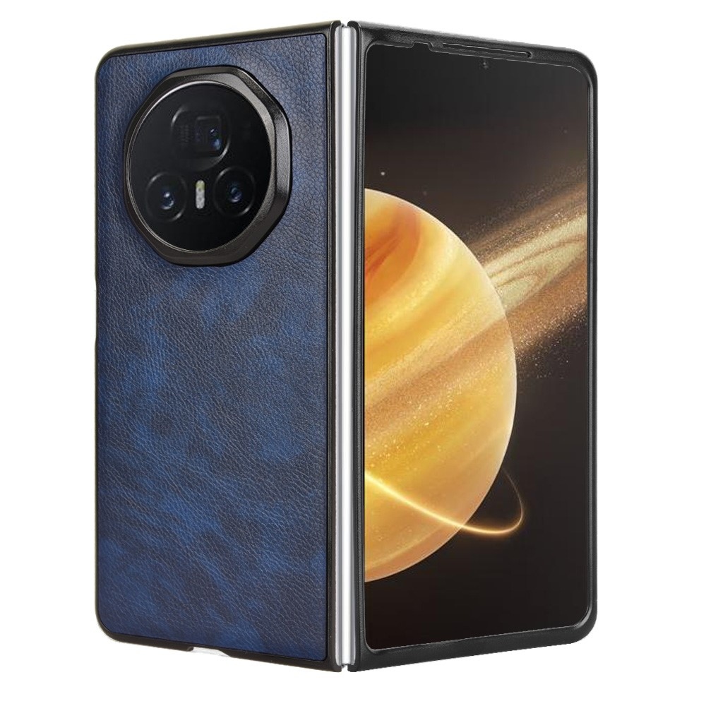 Texture plastový obal s umělou kůží na Honor Magic V3 - modrý