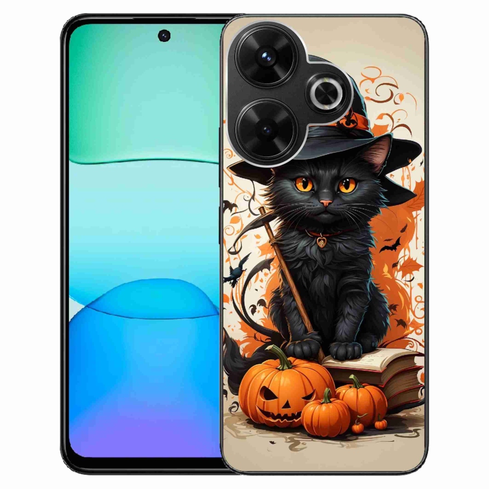 Gelový kryt mmCase na Xiaomi Redmi 13 4G/Poco M6 4G - kocour čaroděj