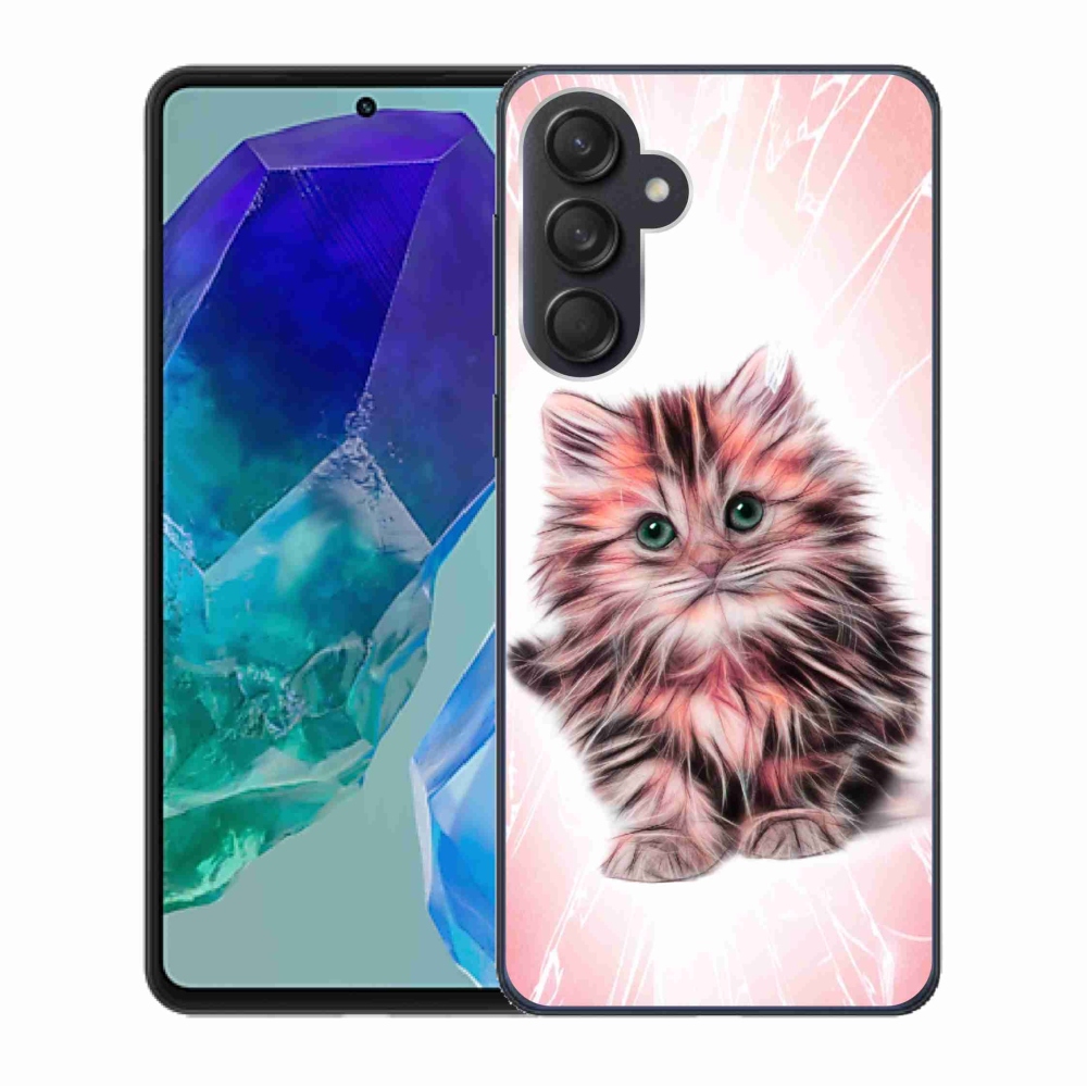 Gelový kryt mmCase na Samsung Galaxy M55 5G - roztomilé kotě
