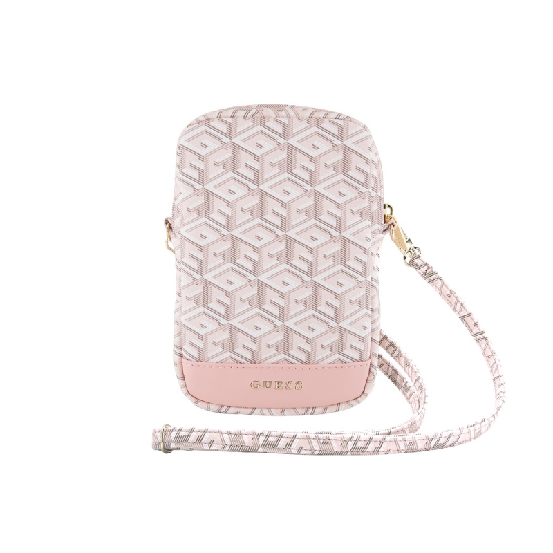 Guess PU G Cube Taška na Telefon se Zipem Pink