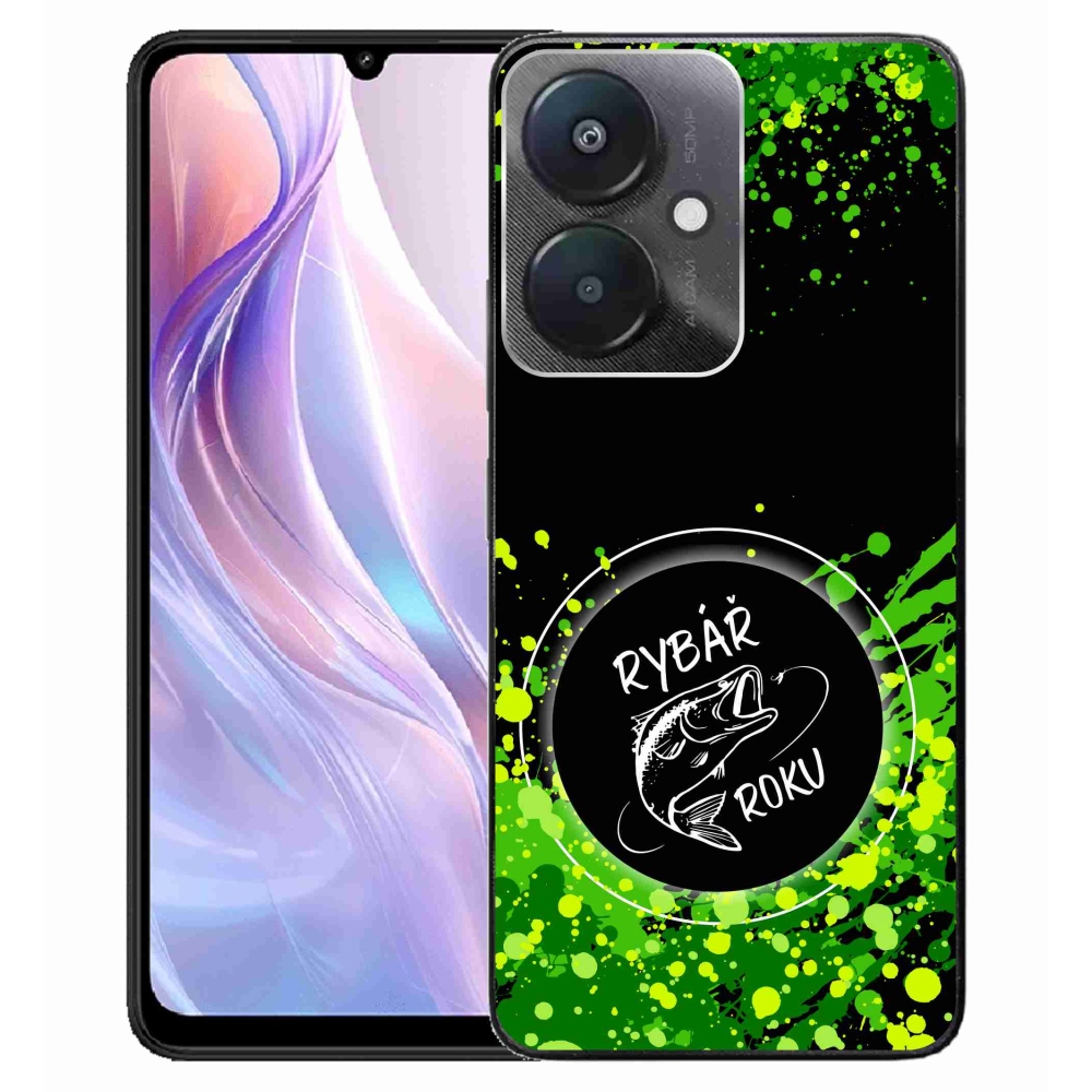 Gelový kryt mmCase na Xiaomi Redmi 13C 5G  - rybář roku černé pozadí