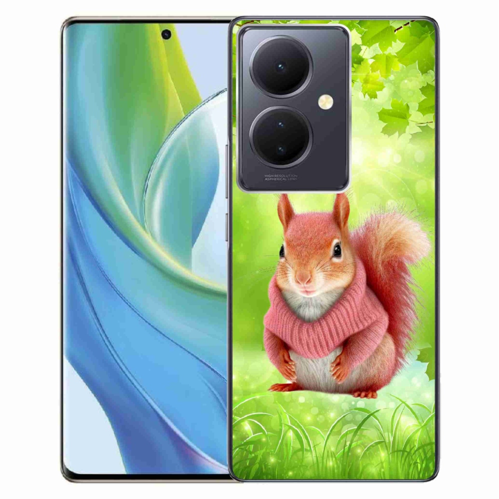 Gelový kryt mmCase na Vivo V29 Lite 5G - veverka ve svetru