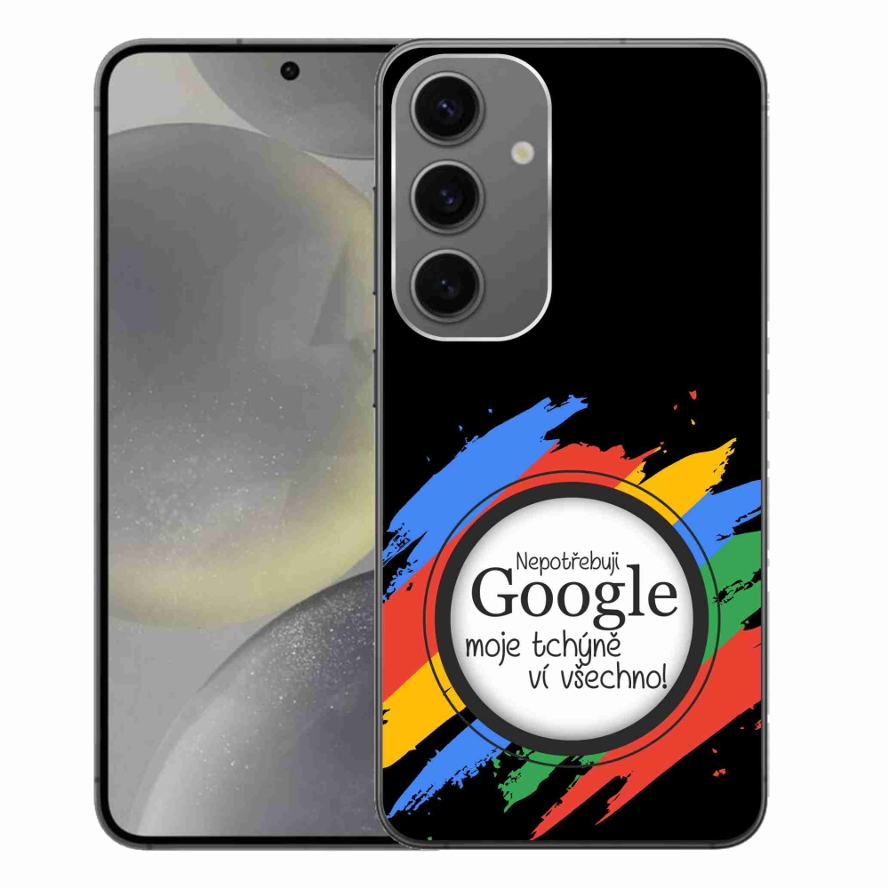 Gelový kryt mmCase na Samsung Galaxy S24+ - tchýně ví všechno černé pozadí