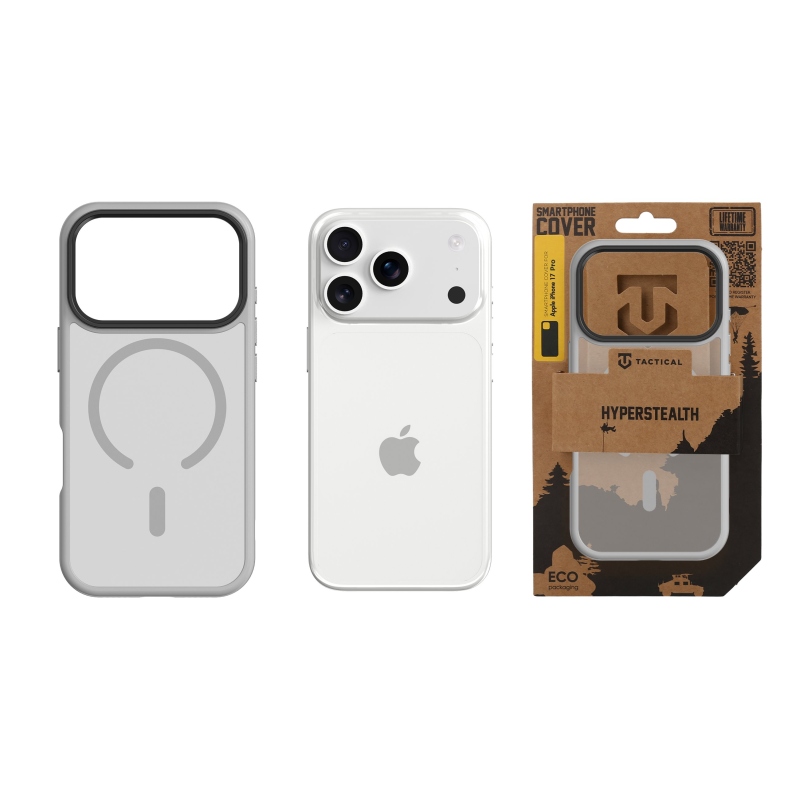 Tactical MagForce Hyperstealth Kryt pro iPhone 17 Pro Light Grey