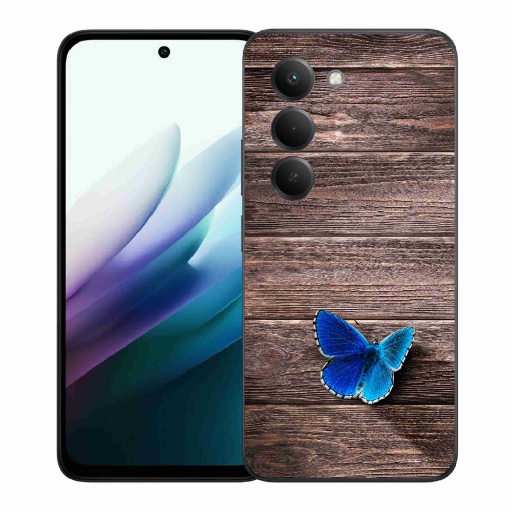 Gelový kryt mmCase na Xiaomi Redmi 15 4G/5G (171mm) - modrý motýl 1