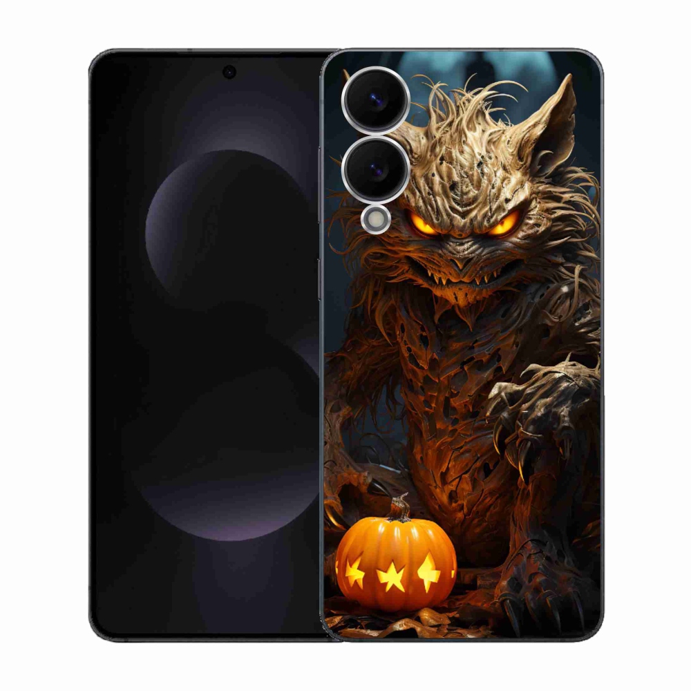 Gelový kryt mmCase na Samsung Galaxy S25 Edge - halloweenská příšera