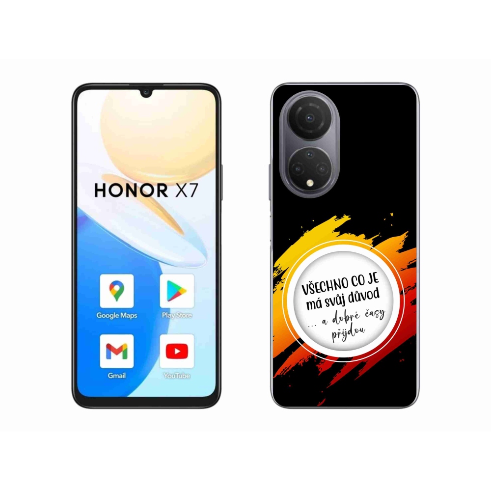 Gelový kryt mmCase na Honor X7 - citát 3 černé pozadí